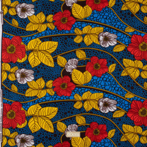 tissu-wax-fleuri-bleu
