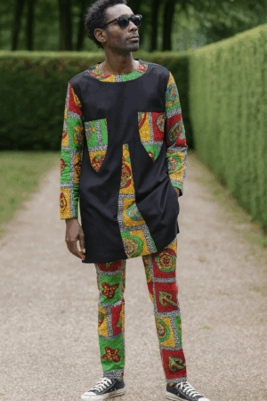 Tenue homme en wax – Ensemble moderne